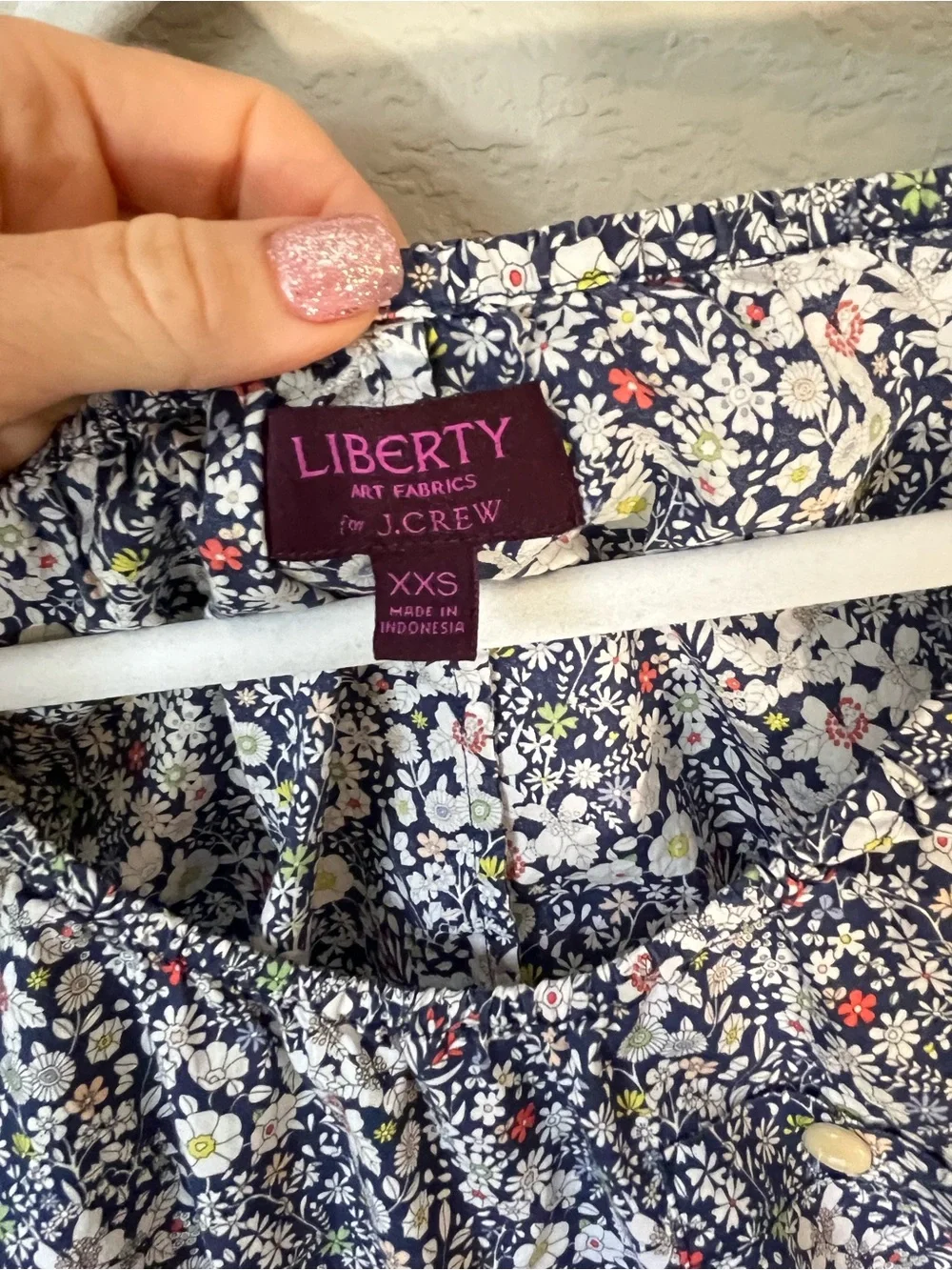 J.Crew Liberty London Floral Blouse XXS 100% Cotton Puff Sleeve Cottagecore Top
